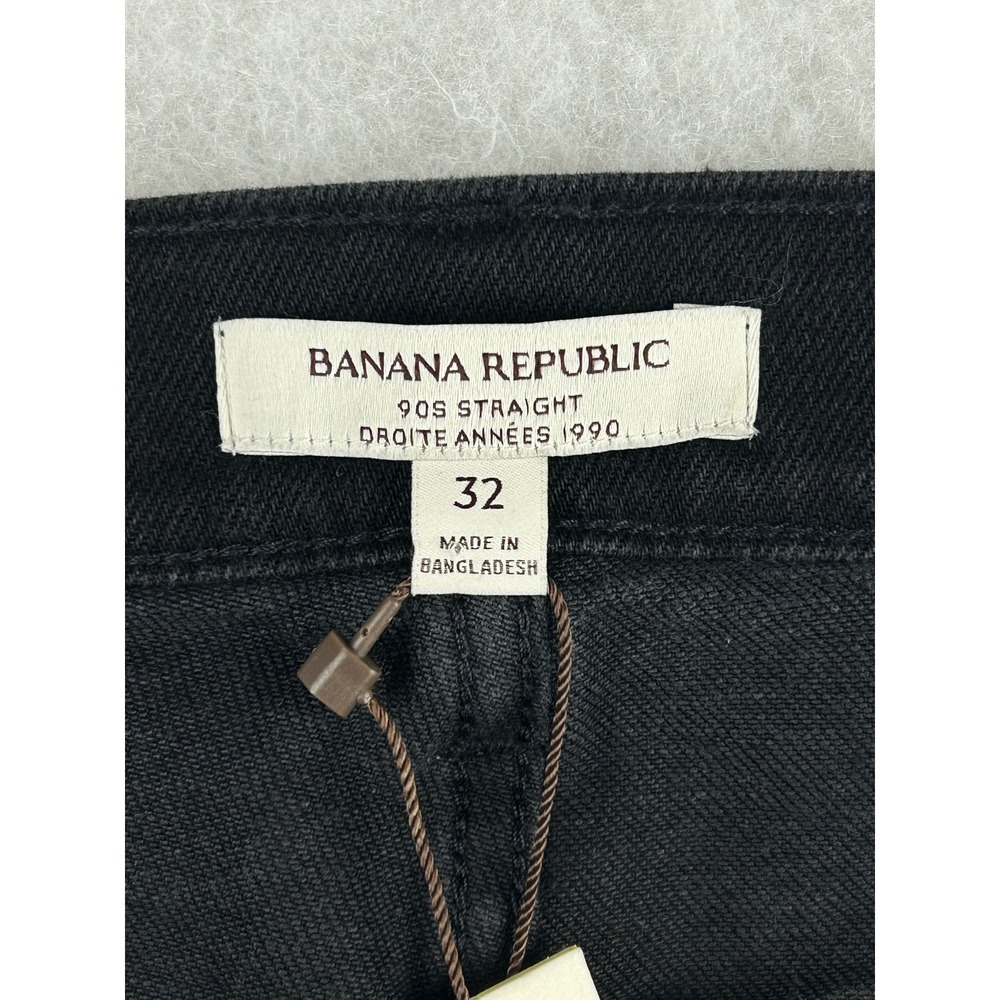 Banana Republic Jeans Womens 32 Regular High Rise 90s Straight Black NWT - Picture 7 of 16